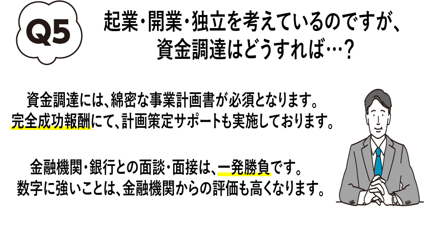 起業・開業・独立を考えていますが資金調達はどうすれば？